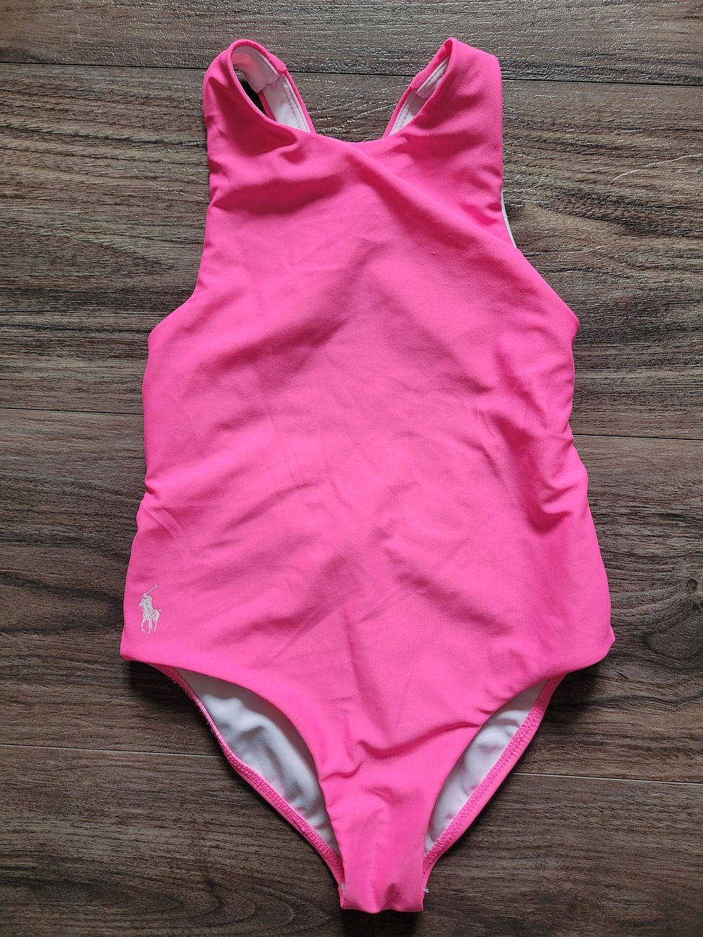 Ralph Lauren Girls' Hot Pink One-Piece Swimsuit